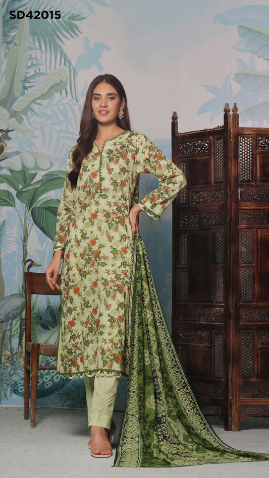 GulAhmed Printed Khaddar - 3PC (Unstitched)