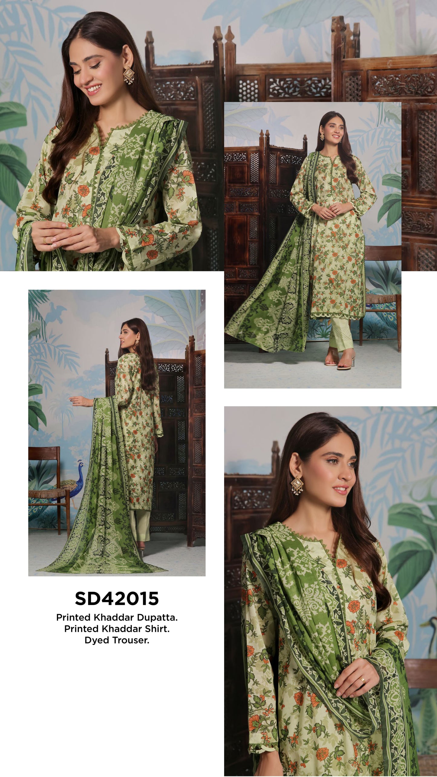 GulAhmed Printed Khaddar - 3PC (Unstitched)