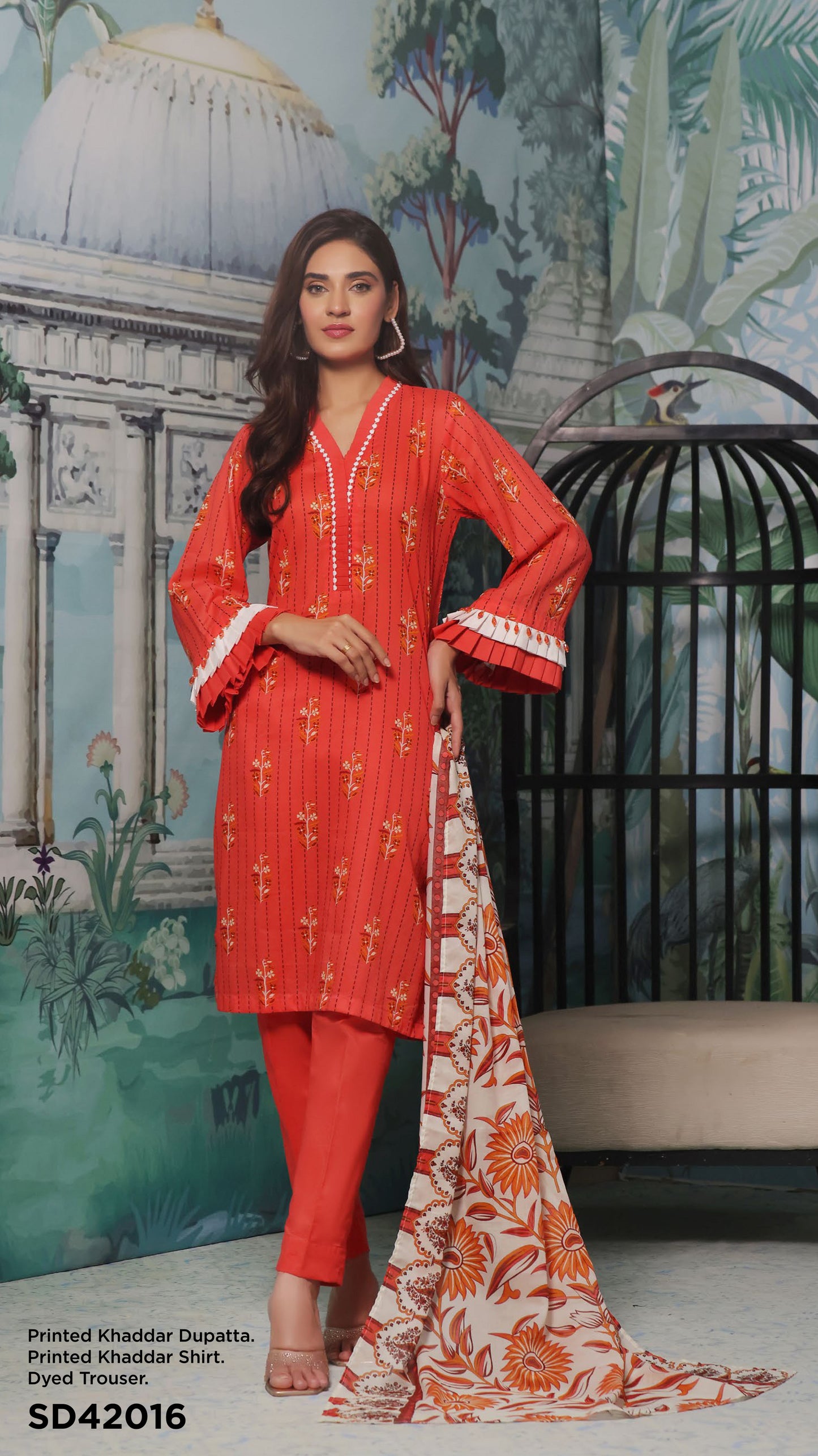 GulAhmed Printed Khaddar - 3PC (Unstitched)