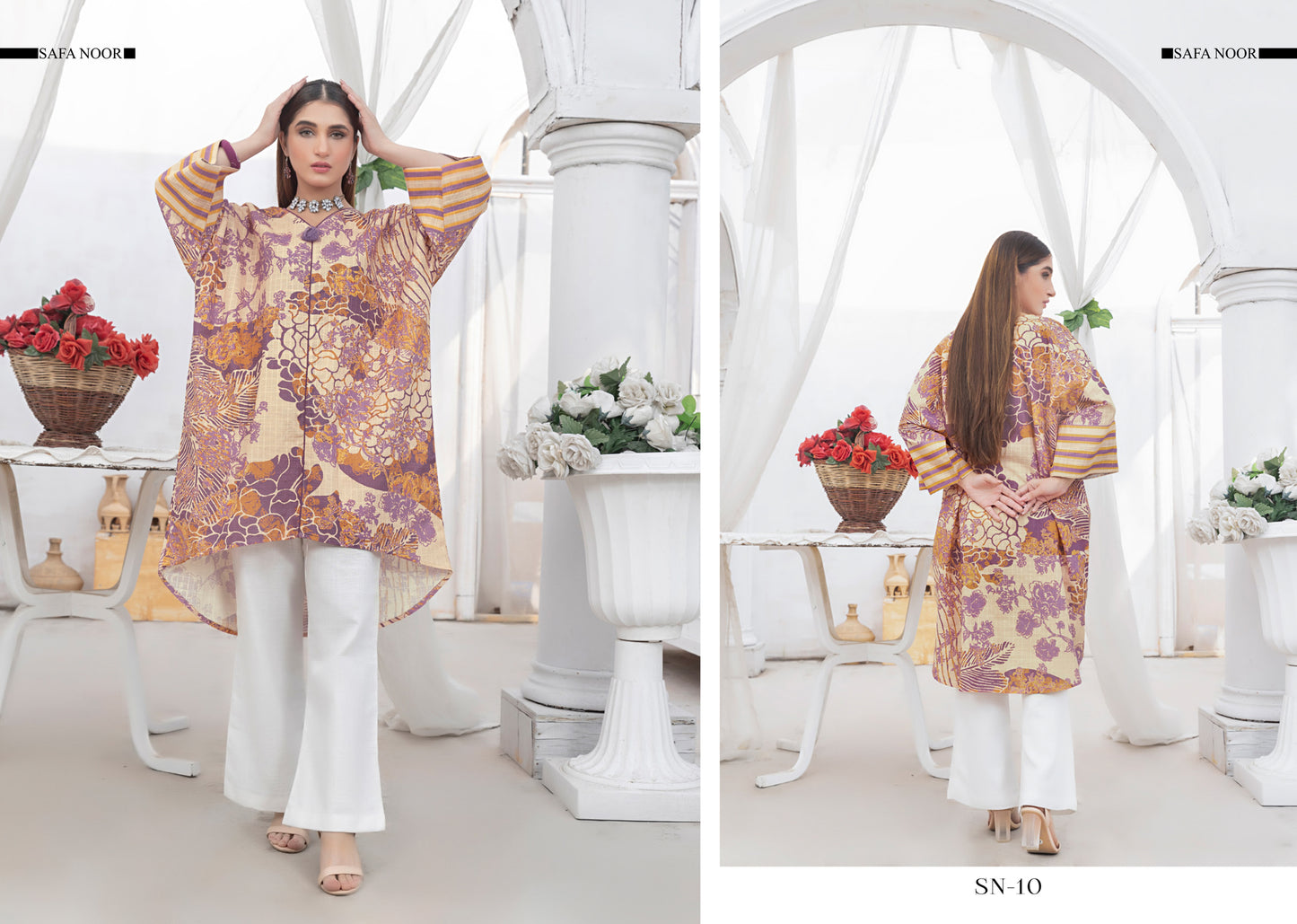 Safa Noor Printed Khaddar Shirt - 1PC (Unstitched)