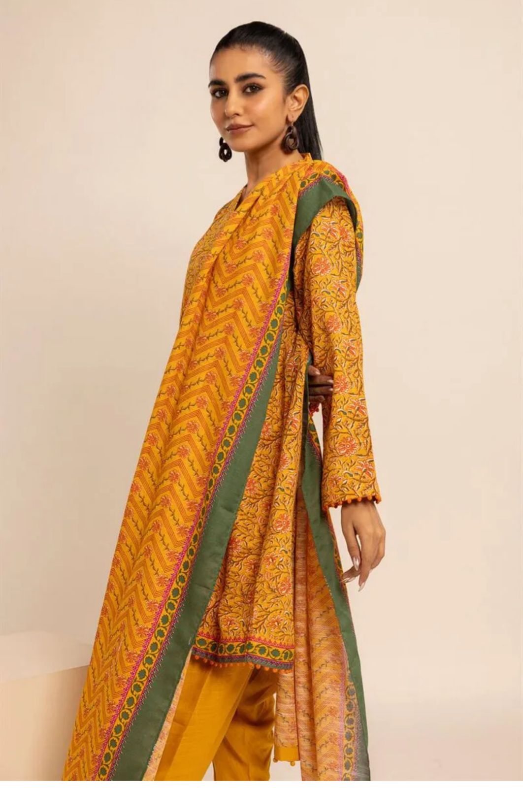 Khaadi Printed Khaddar - 3PC (Unstitched)