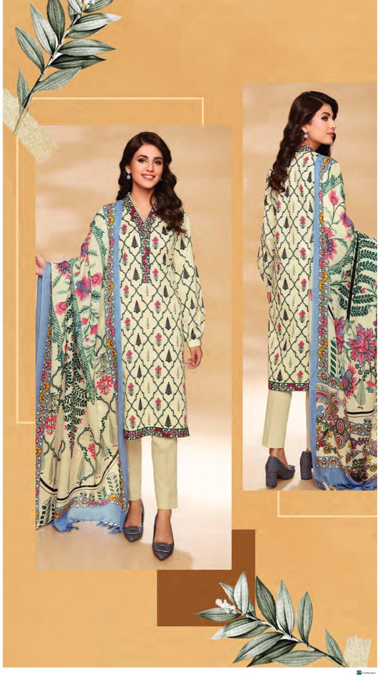 Nishat Printed Khaddar - 3PC (Unstitched)