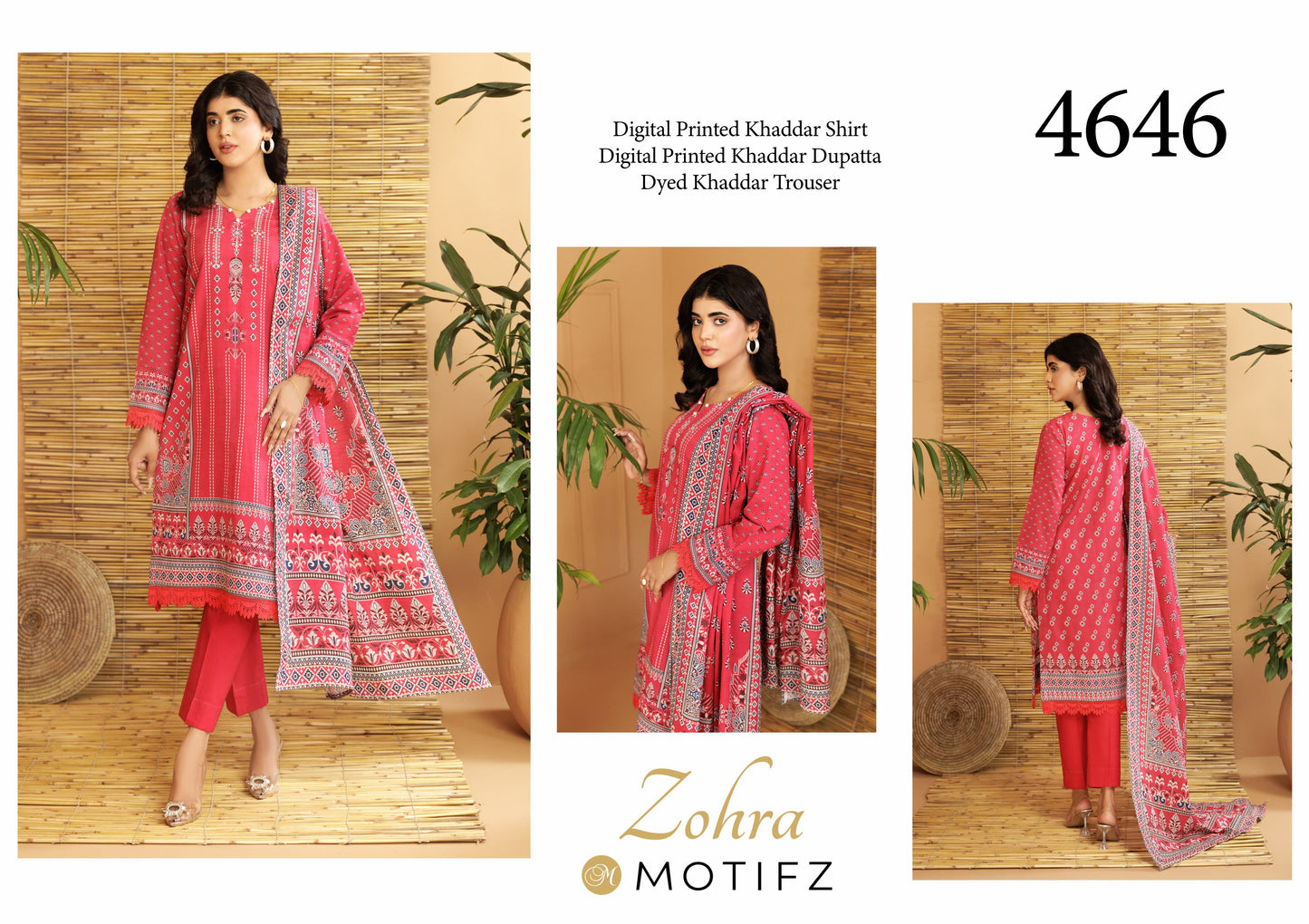 Motifz Printed Khaddar - 3PC (Unstitched)