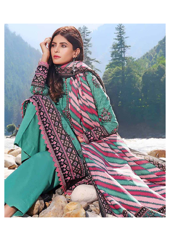 GulAhmed Printed Khaddar - 3PC (Unstitched)