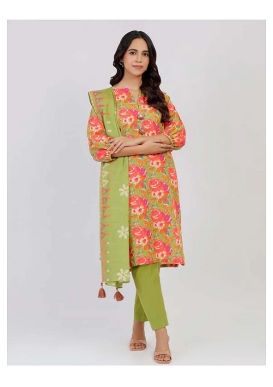 Alkaram Printed Khaddar - 3PC (Unstitched)