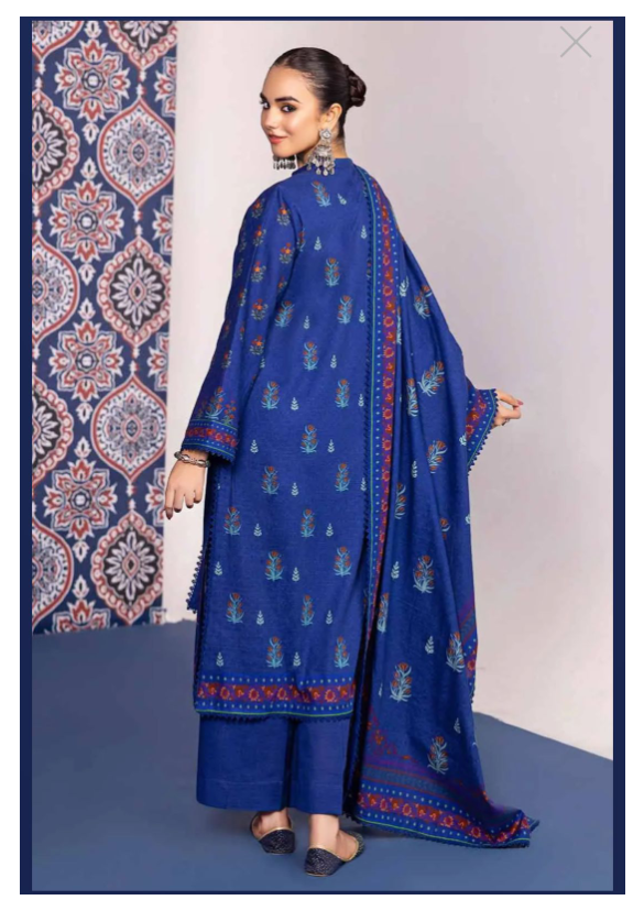 GulAhmed Printed Khaddar - 3PC (Unstitched)