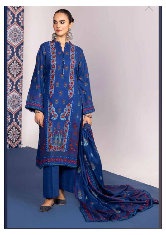 GulAhmed Printed Khaddar - 3PC (Unstitched)