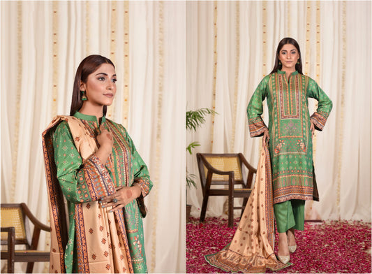 Sana Safinaz Printed Shamray - 3PC (Unstitched)